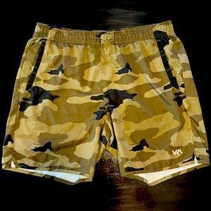 RVCA YOGGER IV ATHLETIC SHORTS 17" CAMO